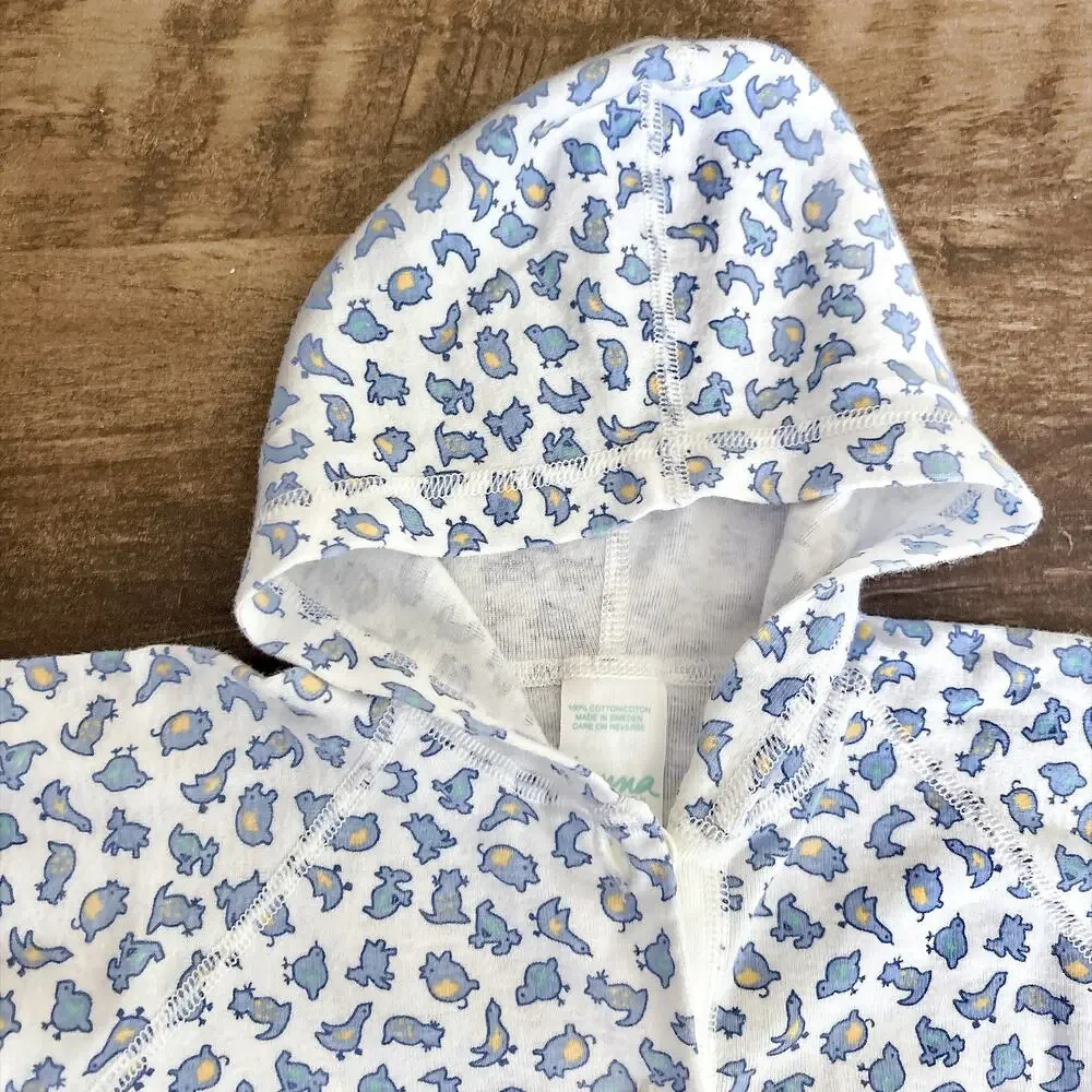 VINTAGE HANNA ANDERSSON BABY HOODED BUNTING GOWN